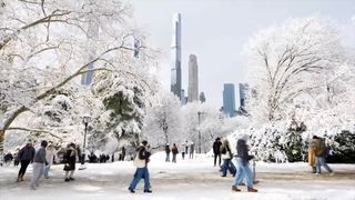 První sníh proměnil Manhattan v bílé království